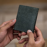 Miajee's Handcrafted Stingray Minimalist Wallet with ID Card Holder