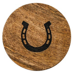 Mango Wood Horseshoe Coasters (x4)