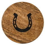 Mango Wood Horseshoe Coasters (x4)