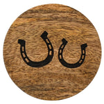 Mango Wood Horseshoe Coasters (x4)