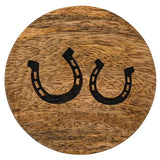 Mango Wood Horseshoe Coasters (x4)