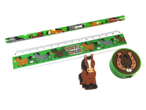 Pony Club Official Licensed 4 Piece Stationery Set