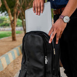 Miajee's Handcrafted Leather Laptop Backpack