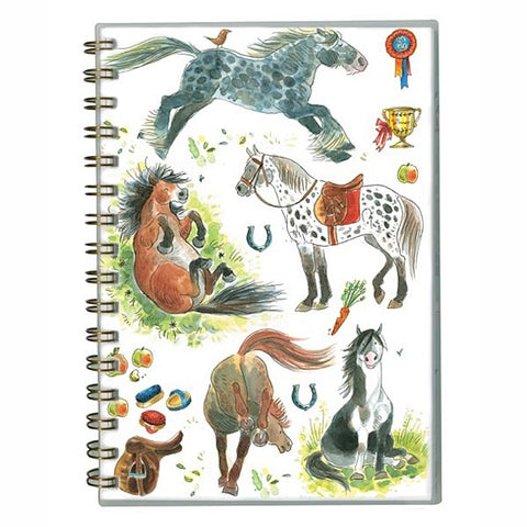 A5 Wiro Notebook: Happy Horses