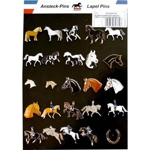 Display Cards of 25 Horse Design Pins